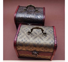 Ahşap Deri Sandık Kutusu