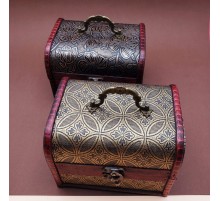 Ahşap Deri Sandık Kutusu