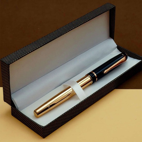 toptan-xml-dropshipping-Öğretmenler Günü Hediyesi Kutulu Kalem Gold Siyah