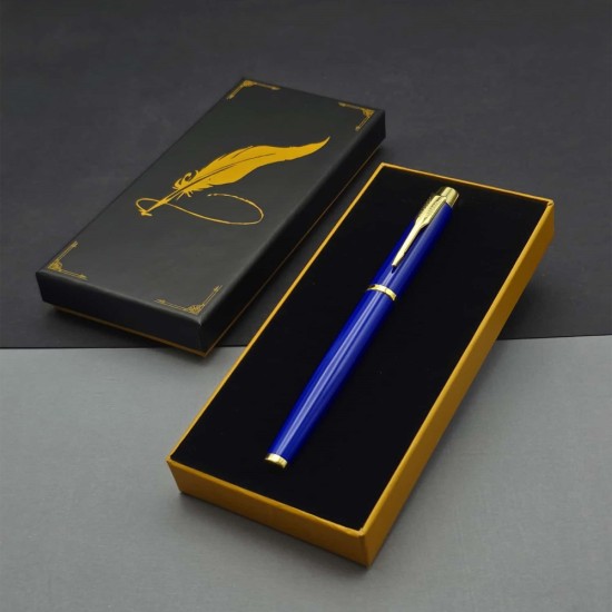 toptan-xml-dropshipping-Öğretmenler Günü Hediyesi Kutulu Metal Mavi Kalem