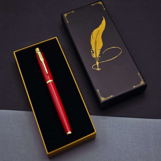 toptan-xml-dropshipping-Tüylü Kalem Motif Kutulu Kırmızı Roller Kalem