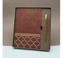 Öğretmenler Günü Hediyesi Kutulu Deri Defter Kalem Seti