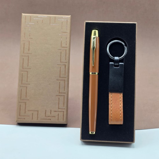 toptan-xml-dropshipping-Deri Anahtarlık Ve Metal Kalem Seti