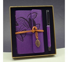 Özel Renk Deri Defter Ve Roller Metal Kalem