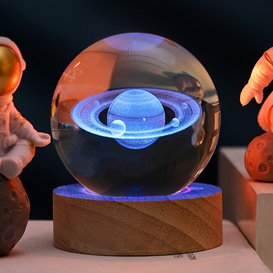 toptan-xml-dropshipping-Renk Değiştiren Satürn Gezegen Cam Küre