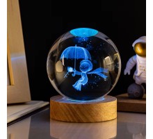 Renk Değiştiren Usb li Cam Küre Şemsiyeli Çocuk