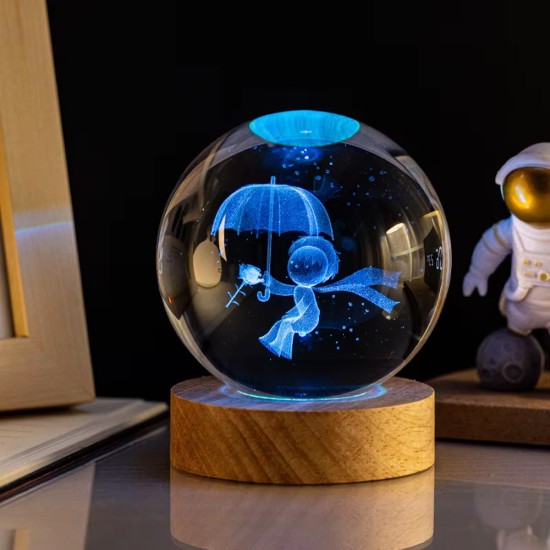 toptan-xml-dropshipping-Renk Değiştiren Usb li Cam Küre Şemsiyeli Çocuk