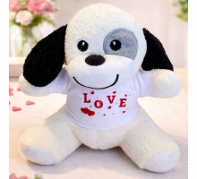 Love Tişörtlü Sevimli Peluş Köpek