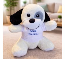 Özür Dilerim Tişörtlü Sevimli Peluş Köpek