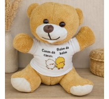 Canım Da Canım Balım Da Balım Tişörtlü Peluş Ayıcık
