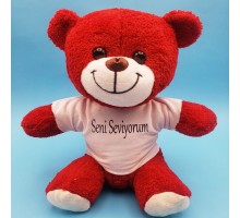 Kırmızı Ayıcık Seni Seviyorum Tişörtlü