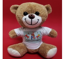 Tişörtlü Kahverengi Peluş Ayıcık