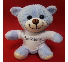 Mavi Seni Seviyorum Tişörtlü Ayı