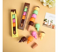 5'li Dondurma Tasarımlı Fosforlu Kalem