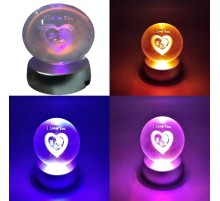 I Love You Tasarım Işıklı Küre
