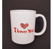 I Love You Baskılı Bardak