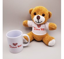 Kahverengi Ayıcık ve Baskılı Kupa Seti