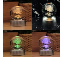 Hayat Ağaçı Tasarımlı Cam Küre