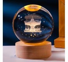 Dönen Atlı Karınca Tasarım Işıklı Cam Küre