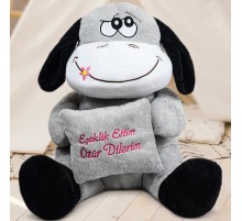 Eşeklik Ettim Özür Dilerim Peluş Oyuncak Eşek