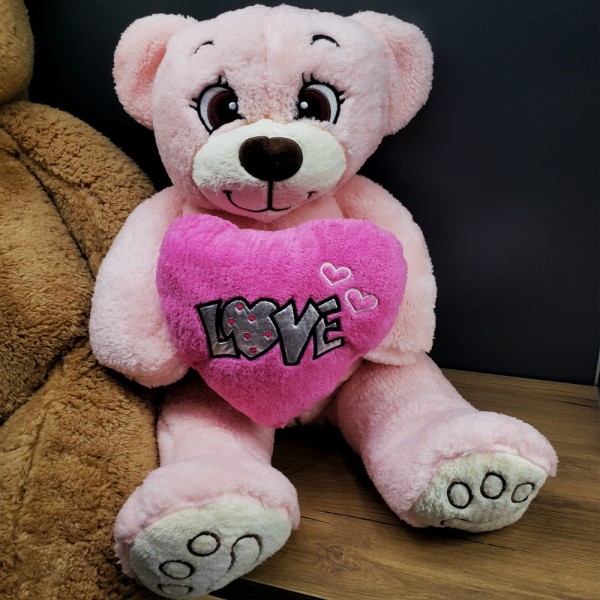 toptan-xml-dropshipping-80 Cm Peluş Pembe Ayıcık