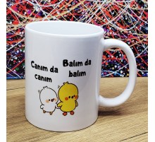 Canım Da Canım Balım Da Balım Tasarımlı Kupa Bardak