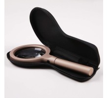 12 Led Işıklı 10X Büyüteç Yaşlılar Ve Çocuklar Için Okuma Saplı Metal Büyüteç 8013