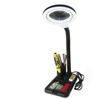 Esnek 5X /10X 40 Led Işıklı Büyüteç - Lamba Büyüteç Okuma - Çalışma Lehim Masa Lambası A808