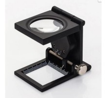 28x28 Mm Katlanır Sayaçlı Metal Lüp 2 LED Işıklı Büyüteç Tekstil TH-9005A