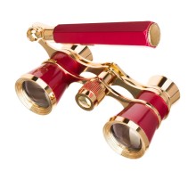 Nefis Işlemeli Tiyatro Opera Dürbünü 3x25 Prinç Metal Kaplamalı Retro Kahverengi