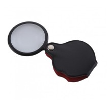 5X-50Mm-Mini Büyüteç Cepte Taşınan Optik Lens Katlanabilir Deri Kaplama Xx1051