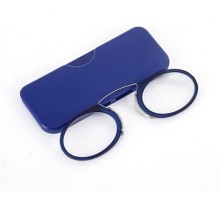 Burun Üstü Mini Sapsız 4.5x Gözlük Büyüteç - Mavi