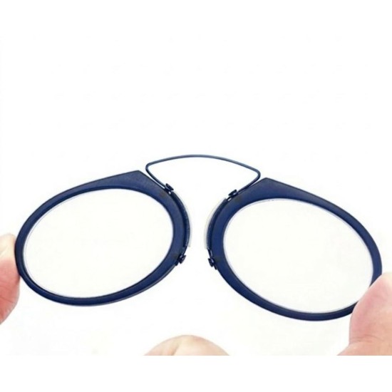 toptan-xml-dropshipping-Burun Üstü Mini Sapsız 1.5x Gözlük Büyüteç - Mavi