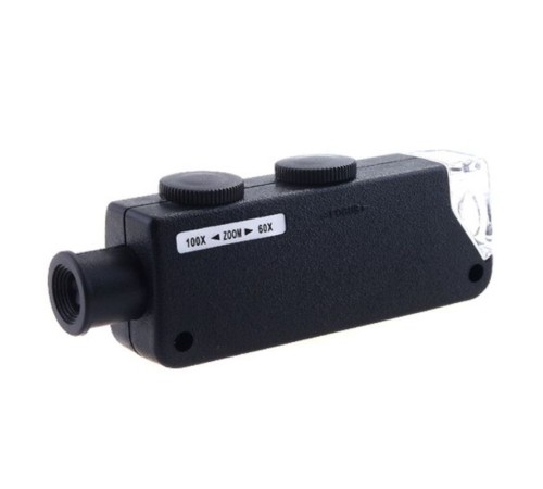 toptan-xml-dropshipping-Nikula-mini 60x 100x Zoom Lens Odak Takı Led Cep Mikroskop Büyüteç