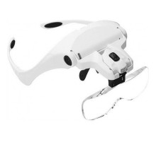 5 Lens 1.0X-3.5X 2Led Işıklı İle Ayarlanabilir Gözlük Büyüteç 9892B2