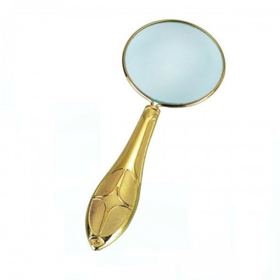 toptan-xml-dropshipping-Altın Renkli 5X - 45 Mm Zarif Işlemeli Özel Tasarlanmış Büyüteç MG18155-7