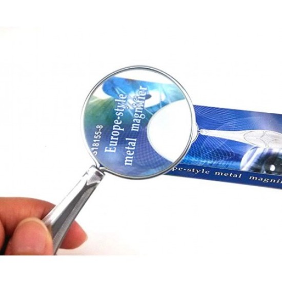 toptan-xml-dropshipping-Gümüş Renkli 5x - 45 Mm Zarif Işlemeli Özel Tasarlanmış Büyüteç MG18155-8