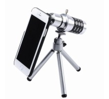 Iphone 5 5S - Iphone 4 4S Için Alüminyum 14X Optik Zoom Yakından Görüntü Çekme Dürbün
