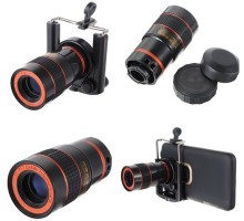 8X18 Zoom Teleskop Telefon Kamera Lensi Mini El Dürbünü