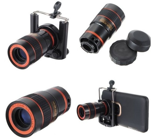 toptan-xml-dropshipping-8x18 Zoom Teleskop Telefon Kamera Lensi Mini El Dürbünü