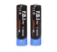 F.B.I F 18650A 3.7V 2200mAh Şarj Edilebilir Li-ion Pil El Feneri Pili 2 Adet
