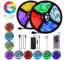 10 Mt Animasyonlu Tak Çalıştır Kumandalı Trafolu Rgb Şerit Işık Aydınlatma Şerit Led