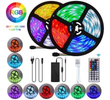 10 Mt Animasyonlu Tak Çalıştır Kumandalı Trafolu Rgb Şerit Işık Aydınlatma Şerit Led