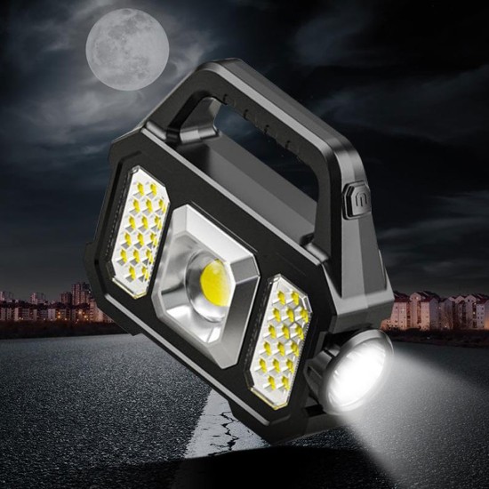 toptan-xml-dropshipping-Solar Powerbanklı Şarjlı Taşınabilir Güçlü Fener P-880A