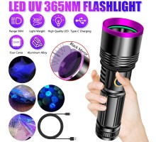 F.B.I F-365 UV 20W Şarjlı 26650 Pilli Profesyonel El Feneri