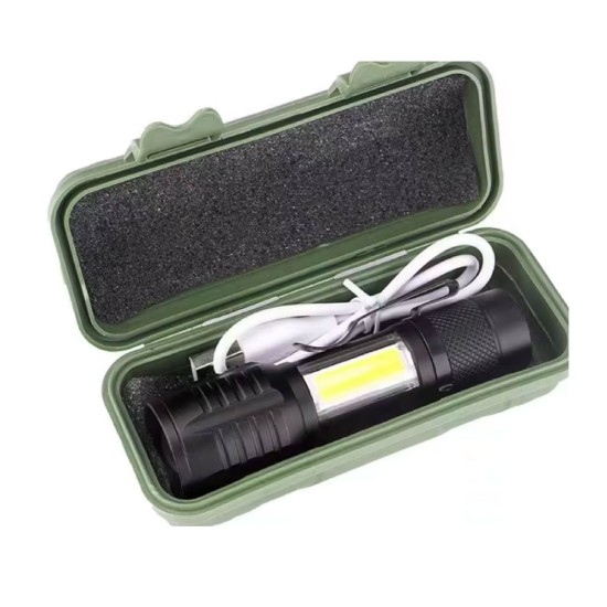 toptan-xml-dropshipping-Taktik El Feneri Usb Şarj Edilebilir Kamp Feneri Cob Zumlanabilir Mini Taşınabilir El Feneri Ws-5454