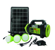 Şarjlı 30 W Solar Şarjlı Ev Aydınlatma Seti Radyo Ve Fan Powebank WS-5683