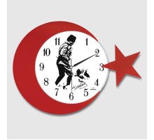 Ay Yildiz Duvar Saati 134-3