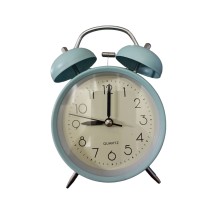 Metal Işıklı Masa Üstü Çalar Saat Turkuaz