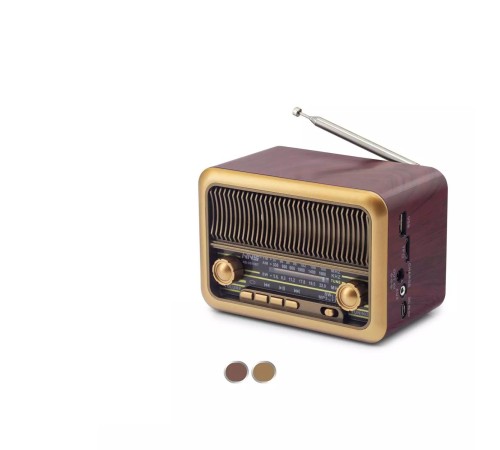 toptan-xml-dropshipping-Nostaljik Görünümlü Bluetooth Destekli FM Radio NS3315